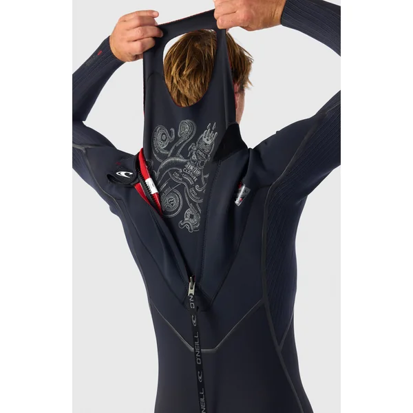 Hyperfreak Fire 5/4mm+ Back Zip Full Wetsuit | BLACK/BLACK