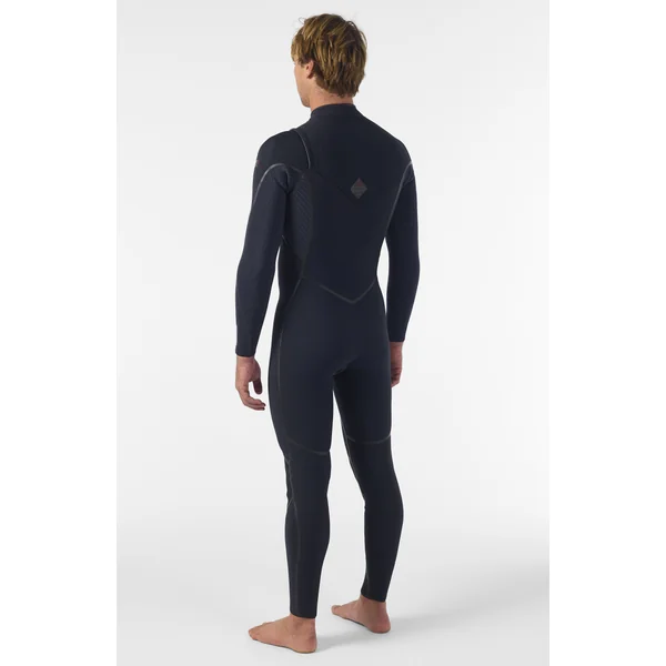 Hyperfreak Fire 5/4mm+ Chest Zip Full Wetsuit | BLACK/BLACK