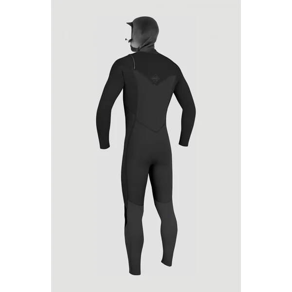 Hyperfreak Plus 5/4mm Chest Zip Full Wetsuit w/Hood | BLACK/BLACK