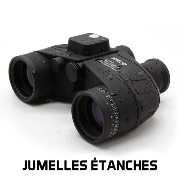 Jumelles marine étanches et flottantes avec compas 7X50 noir IRISCO