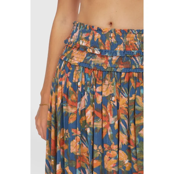 Jupe longue Devyn | Blue Painted Tropics