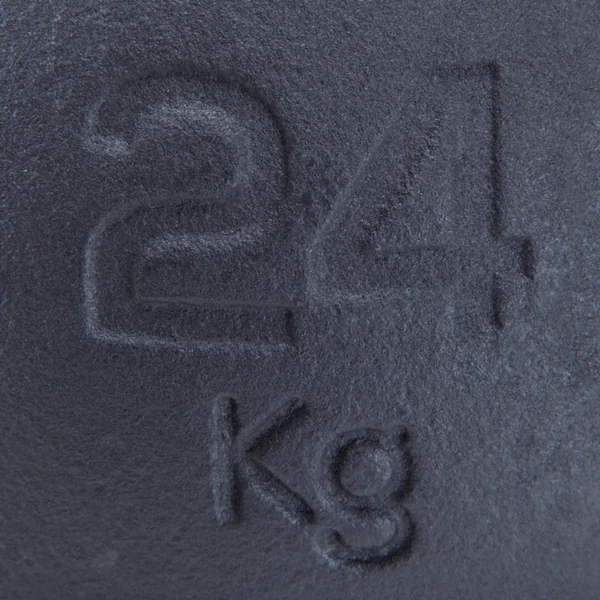Kettlebell en fonte et base caoutchouc 24 kg, composé à 80 % de fonte recyclée