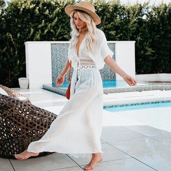 Kimono Blanc Manche Longue