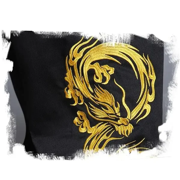 Kimono de karaté noir pour enfants, entraînement de taekwondo, broderie, taille 110-190 cm