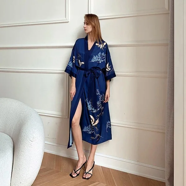 Kimono Femme Bleu Nuit