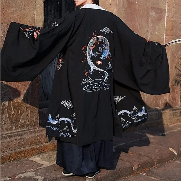 Kimono Homme Long Noir
