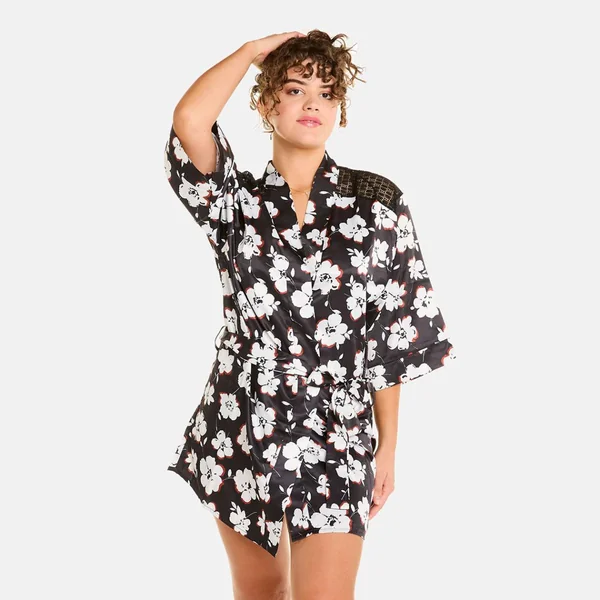 Kimono noir Cookie Camille Cerf x Pomm Poire