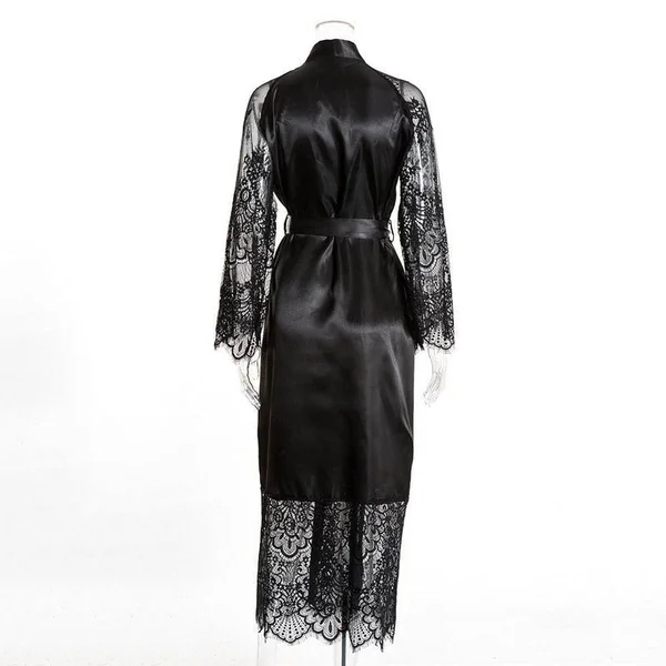 Kimono Noir Dentelle Femme
