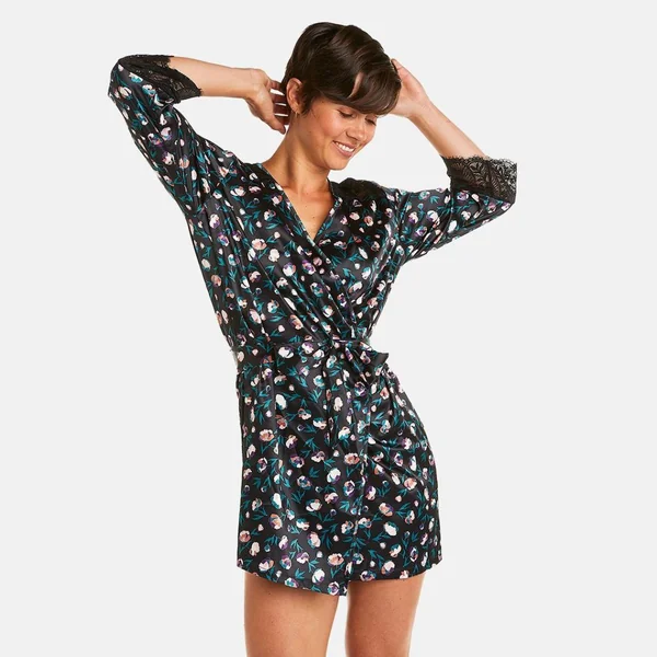 Kimono noir Impériale Pomm Poire