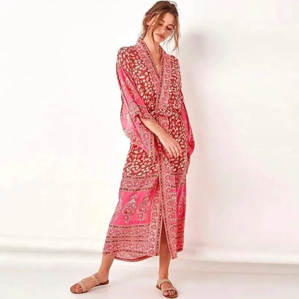 Kimono Rouge Long