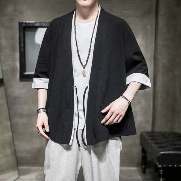Kimono Streetwear Homme Noir