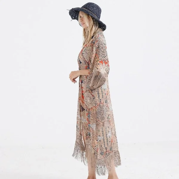 Kimono à Franges Femme