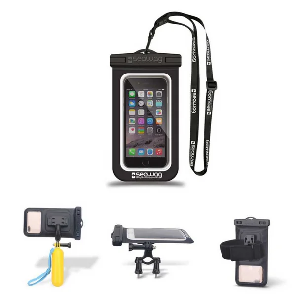 KIT COMPLET POCHETTE ETANCHE SMARTPHONE SEAWAG NOIRE NOIR/BLEU