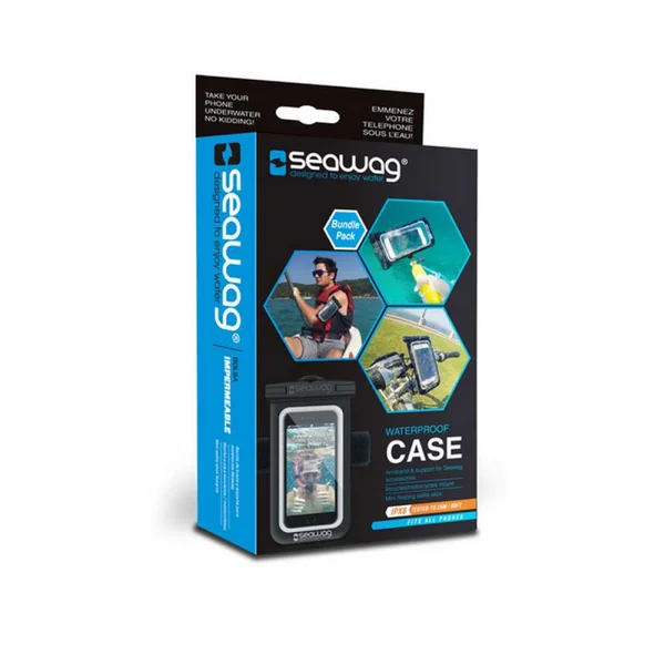 KIT COMPLET POCHETTE ETANCHE SMARTPHONE SEAWAG NOIRE NOIR/BLEU