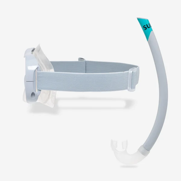 Kit de snorkeling enfant palmes masque tuba 100 gris