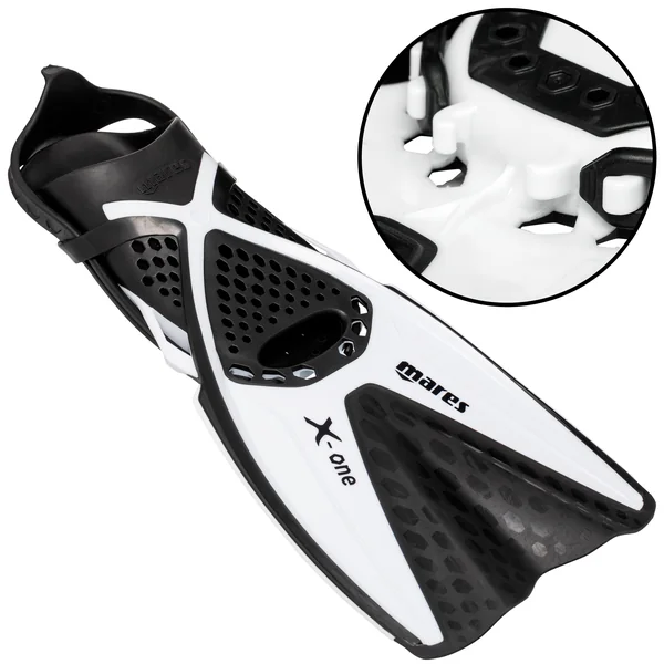 Kit de snorkeling Palmes masque et tuba - Kit tropical noir et blanc
