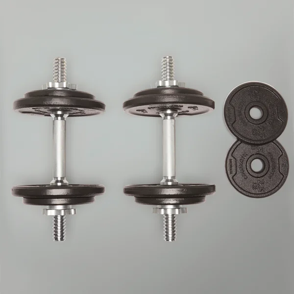 Kit haltères de musculation 20 kg avec disque de fonte en partie recyclée