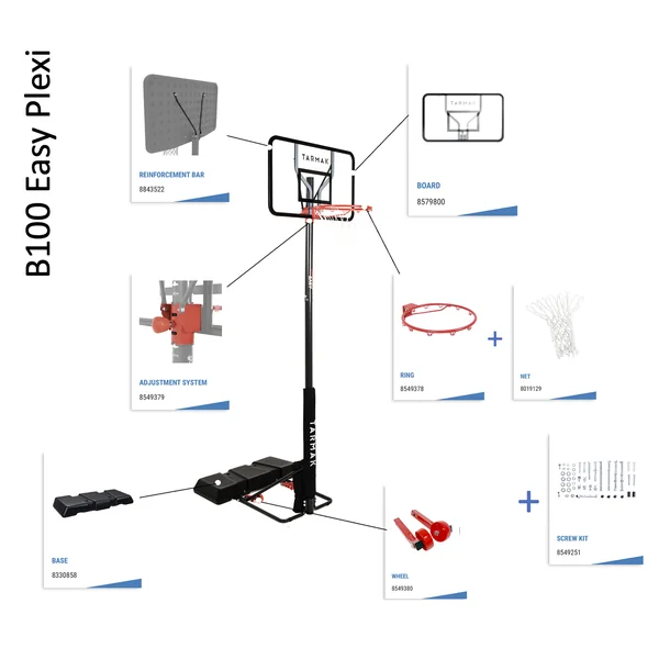 Kit Visserie pour panier de Basket - B100 Kit Visserie Easy