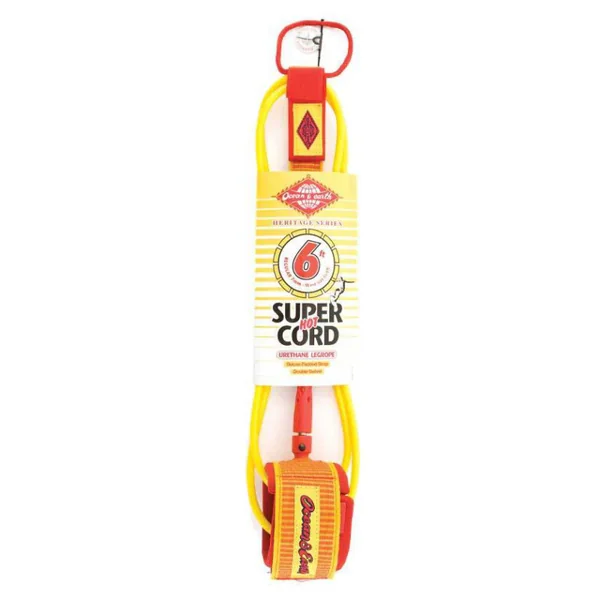 Leash surf OCEAN & EARTH Heritage Series Regular 7mm 9' Jaune