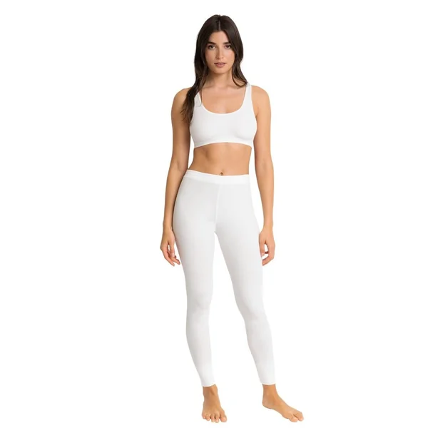 Legging taille haute en coton - Blanc Passionata KATE