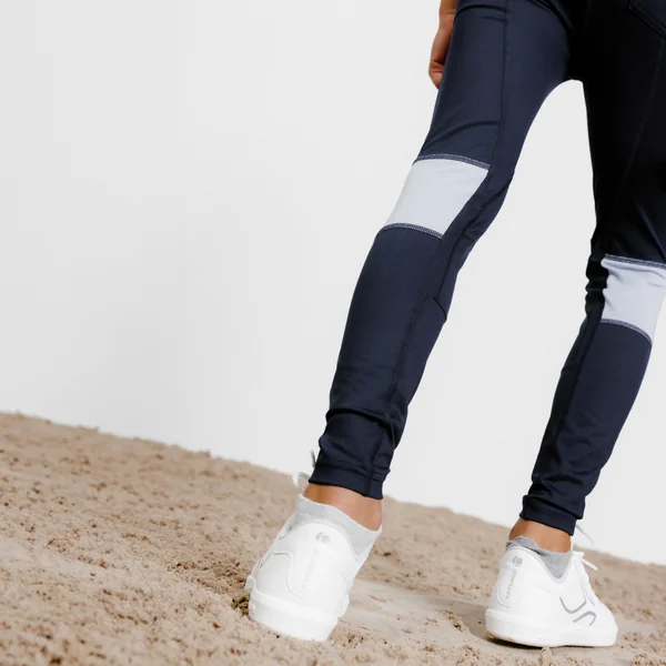Legging équitation léger Enfant - 100 marine et violet Lavande