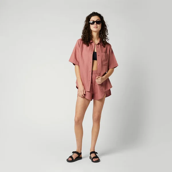 Linen Shirt Women Mystic