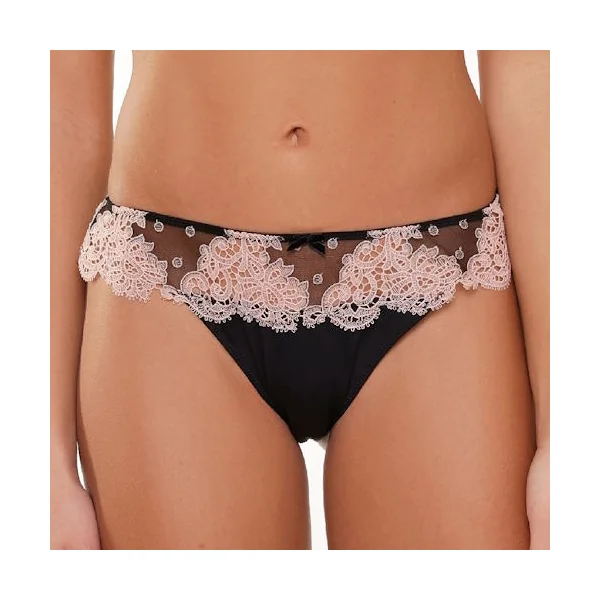 LingaDore black and cream noir culotte string
