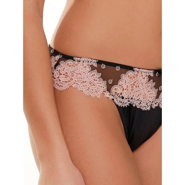 LingaDore black and cream noir culotte string