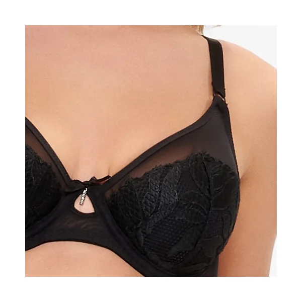 LingaDore Black Flower noir soutien-gorge rembourré