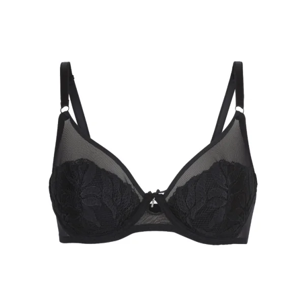 LingaDore Black Flower noir soutien-gorge rembourré