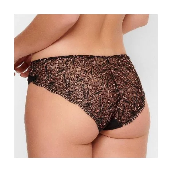 LingaDore In love with embroidery noir/cuivre slip