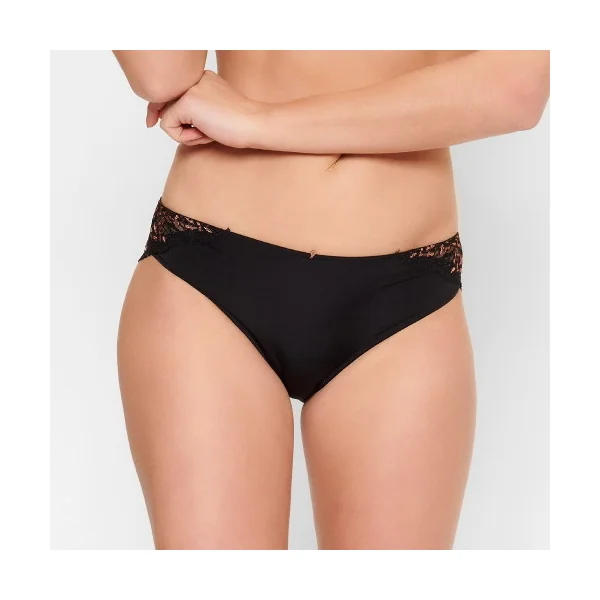 LingaDore In love with embroidery noir/cuivre slip