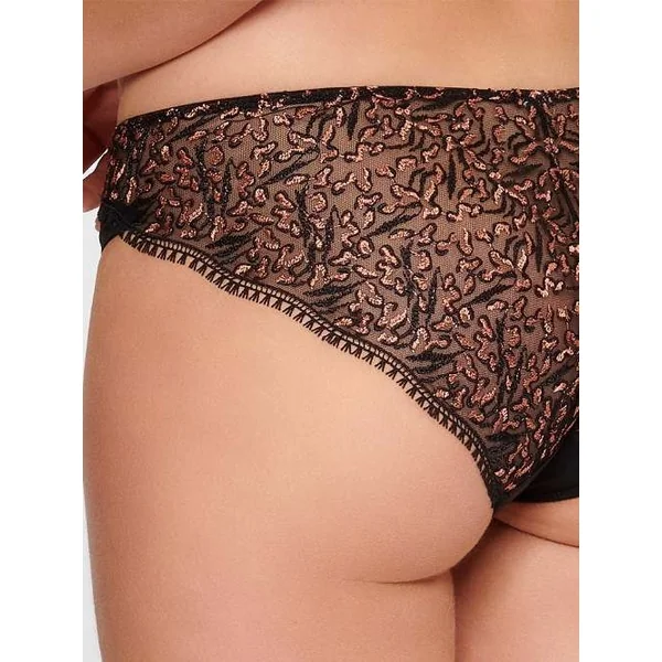 LingaDore In love with embroidery noir/cuivre slip