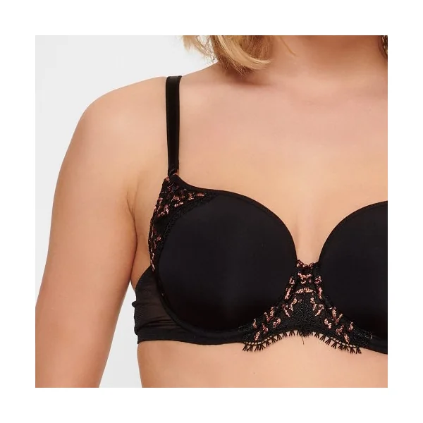 LingaDore In love with embroidery noir/cuivre soutien-gorge rembourré