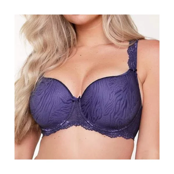 LingaDore Quotidien Uni Fit Plus Bra bleu/print soutien-gorge rembourré