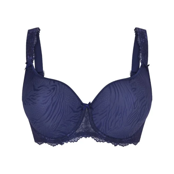 LingaDore Quotidien Uni Fit Plus Bra bleu/print soutien-gorge rembourré