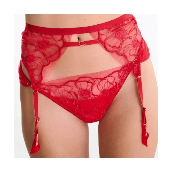 Lisca Miracle rouge jarretelles garter belt