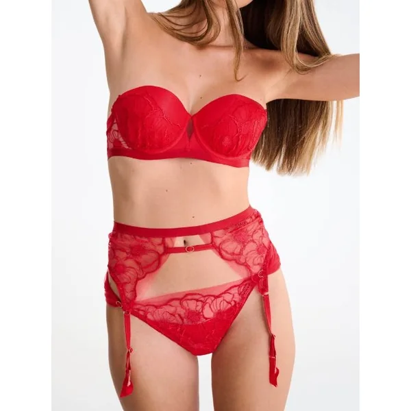 Lisca Miracle rouge jarretelles garter belt