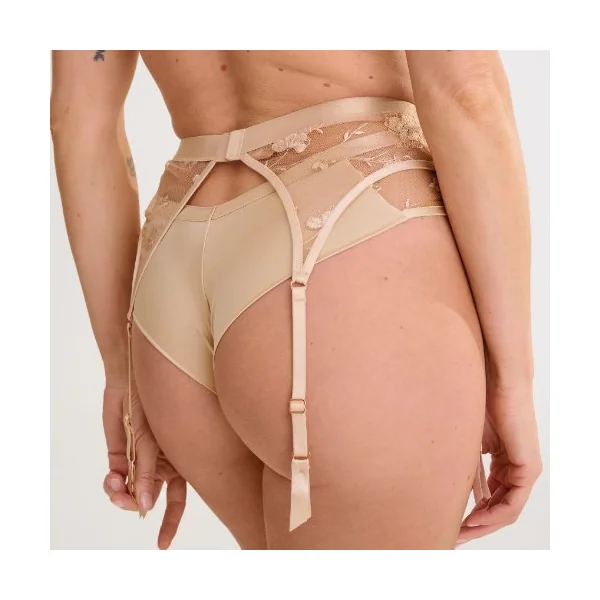 Lisca Passion rose with gold jarretelles garter belt