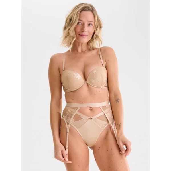 Lisca Passion rose with gold jarretelles garter belt