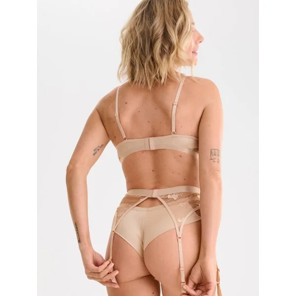 Lisca Passion rose with gold jarretelles garter belt