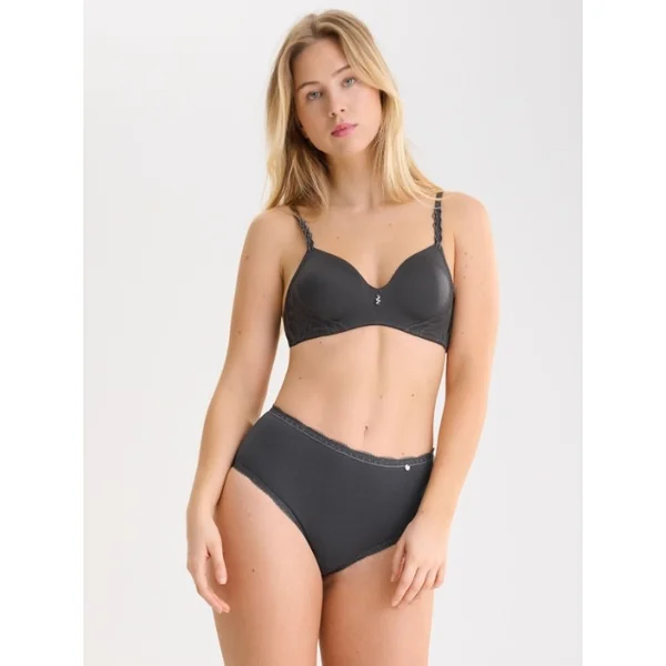 Lisca River anthracite soutien-gorge sans armatures en dentelle