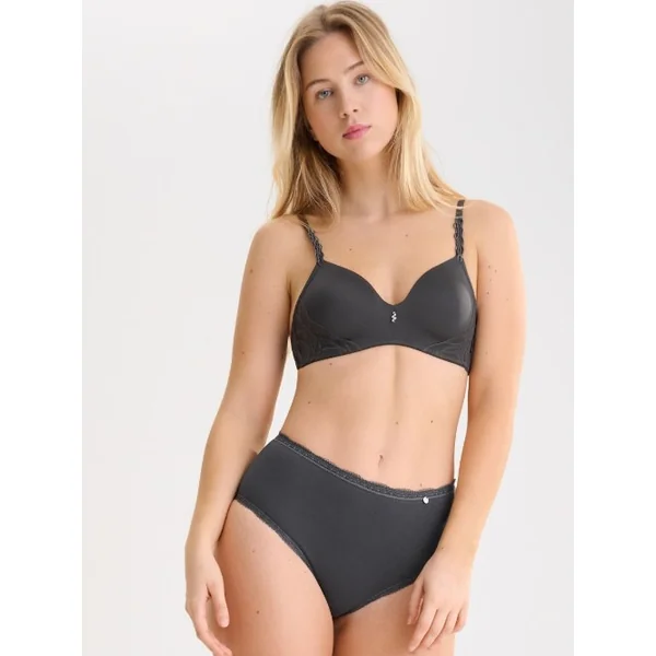 Lisca River anthracite soutien-gorge sans armatures en dentelle