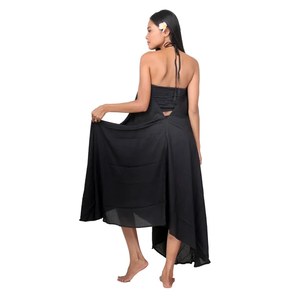 Longue robe d'été noir