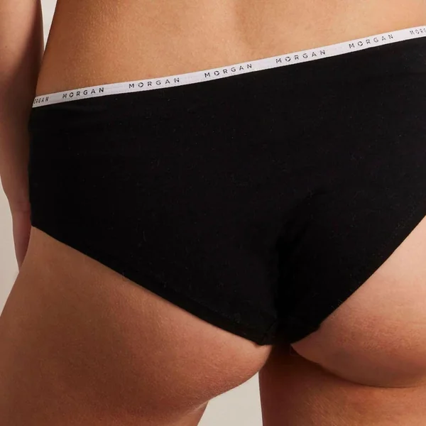 Lot de 2 boxers noir/gris Lola Morgan Lingerie