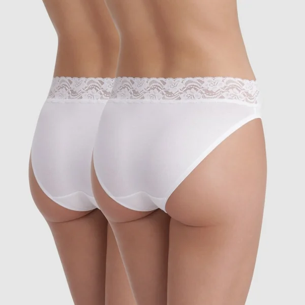 Lot de 2 culottes blanches Plus Féminine