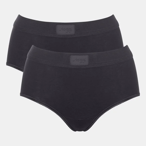 Lot de 2 culottes noire en coton Sloggi