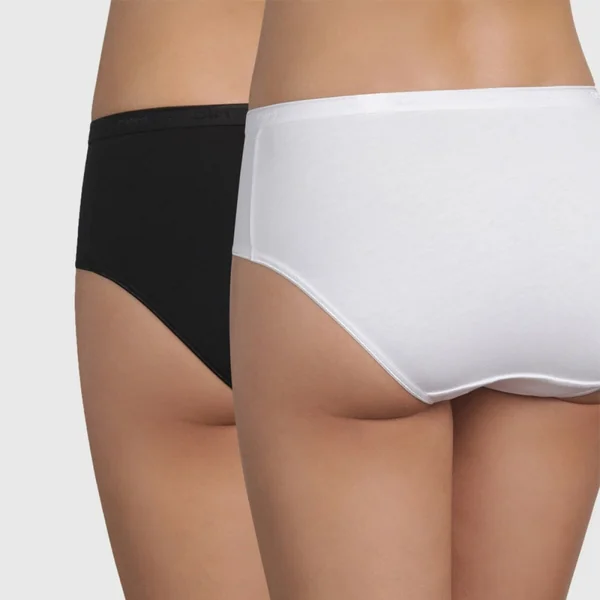 Lot de 2 culottes taille haute coton bio