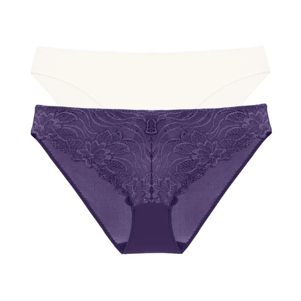 lot de 2 culottes violette et blanche Dorina