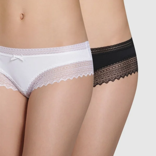 Lot de 2 shorties noir et blanc